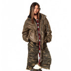 American-style Fake Two-piece Suede Bomber Jacket Cotton-padded Jacket Pi-Mart