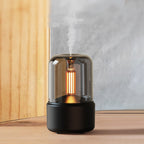 Atmosphere Light Humidifier Candlelight Aroma Diffuser Portable 120ml Electric USB Air Humidifier Cool Mist Maker Fogger 8-12 Hours With LED Night Light Pi-Mart