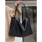 Women's soft leather tote bag, large capacity tote bag, hand bag shoulder, armpit bag class commute - SJB-DIAMOND ELITES
