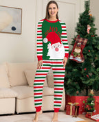 Family Pajamas Matching Sets Red Stripe Xmas Holiday Sleepwear Jammies Long Sleeve PJs Outfits Pi-Mart