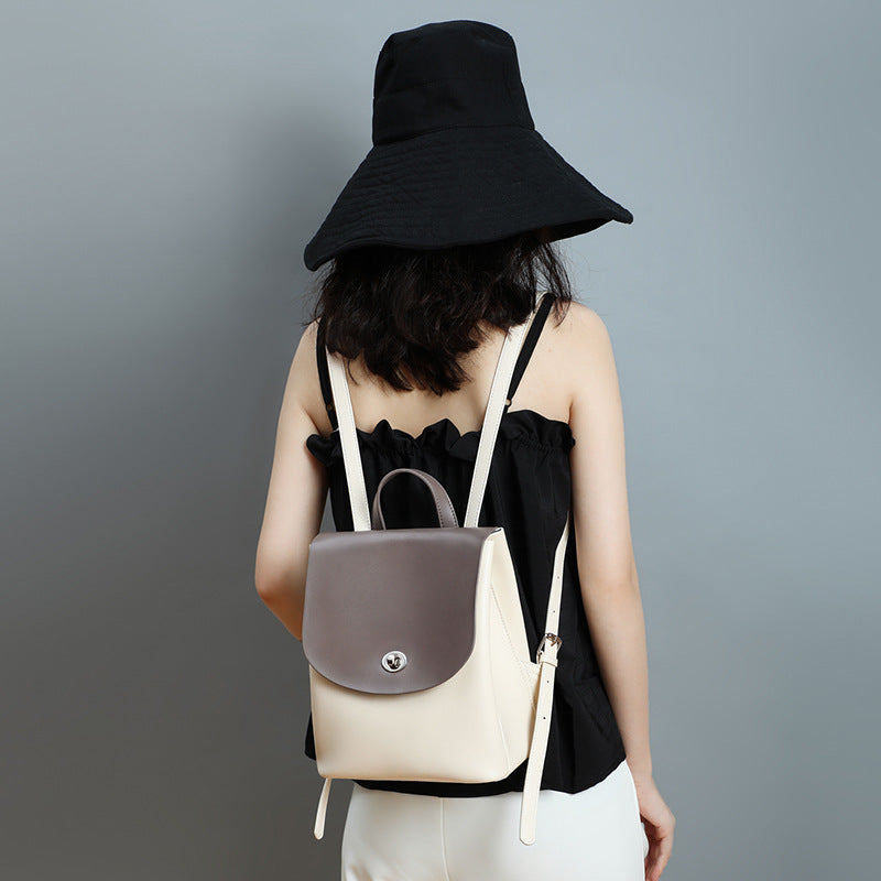 Women backpack purse medium capacity genuine leather - SJB-DIAMOND ELITES