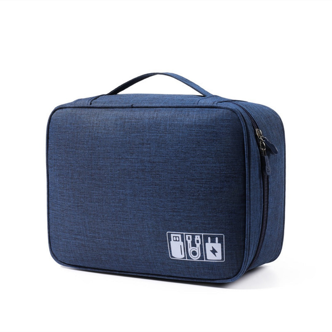 Data cable storage bag, large-capacity grid charger storage bag, mobile hard disk, earphone bag, travel portable waterproof digital bag. - SJB-DIAMOND ELITES