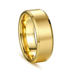 8mm Glossy Simple Stainless Steel Ring Men Pi-Mart