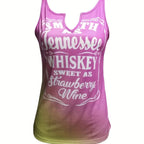 Ladies' Gradient Color Letter Printed Casual Versatile Fashion Vest - SJB-DIAMOND ELITES