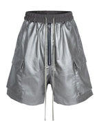 Men's Cargo Style Metallic Zipper Shorts