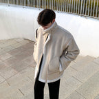 Lamb Cashmere Jacket Men's Winter Thickened Locomotive Suit Pi-Mart