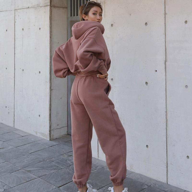 Autumn And Winter Women's New Casual Hoodie Coat Sports Suit Pi-Mart