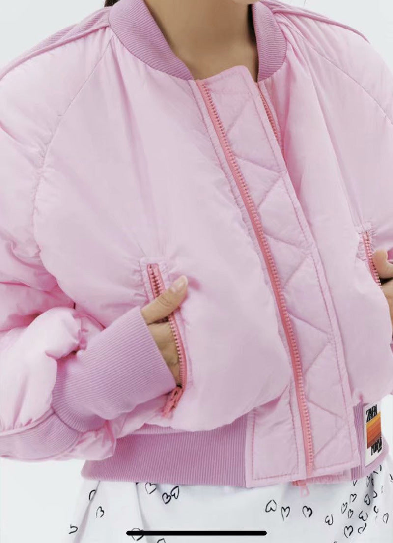 European And American Style Cotton Coat Short Bread Jacket Women's Bomber Jacket Pi-Mart