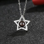 S925 Silver Five-pointed Star Diamond Simple Clavicle Necklace