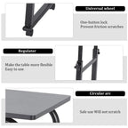Adjustable Laptop Cart Mobile Computer Desk Overbed Writing Table with Wheels 02# - SJB-DIAMOND ELITES