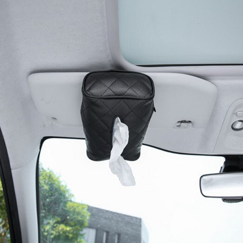 Car Supplies Seat Tissue Box Sun Visor Tissue Bag Armrest Tissue Dispenser Rear Pi-Mart