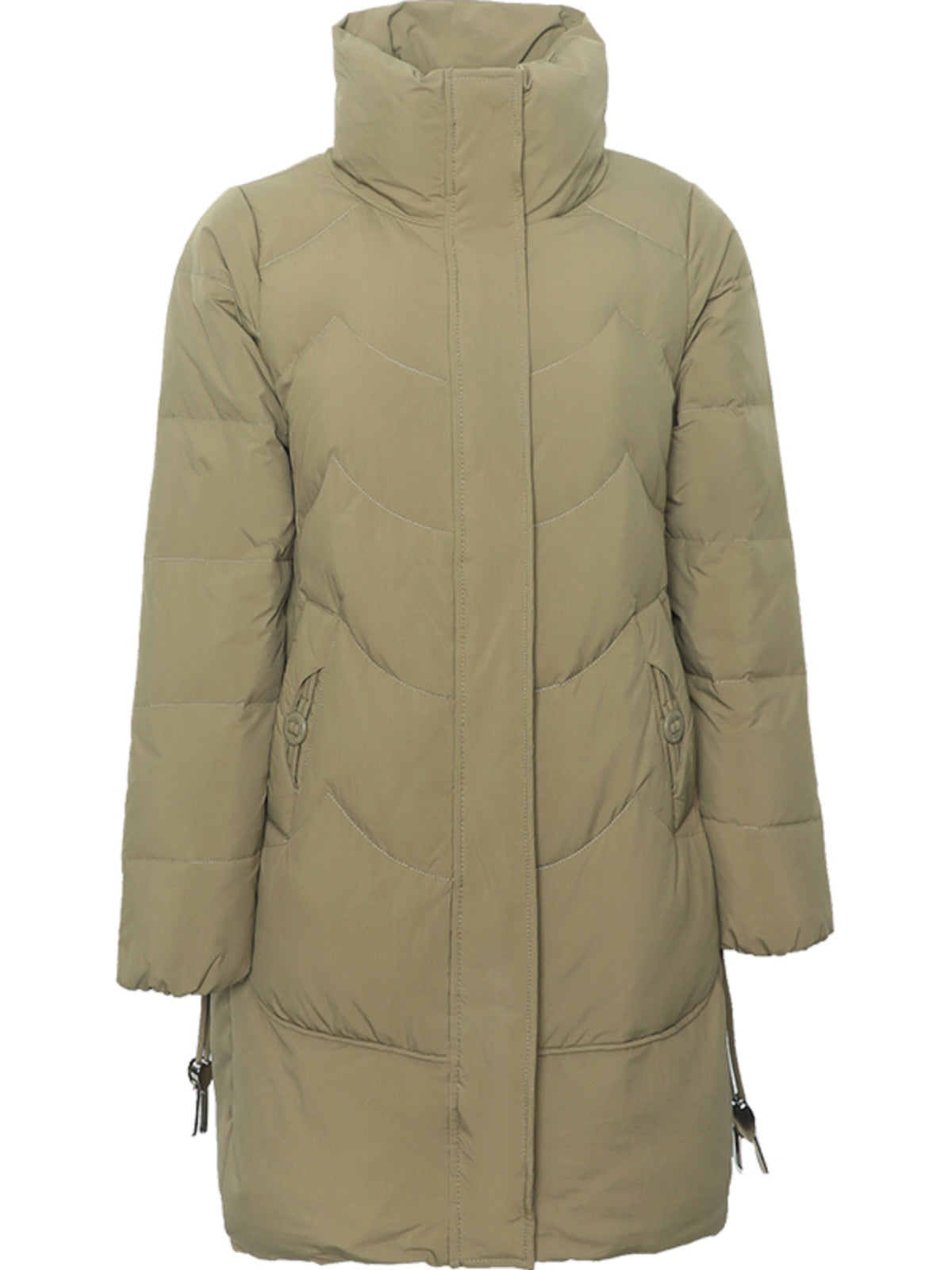 Loose Mid-length High Collar Warm Cotton Coat Jacket Pi-Mart