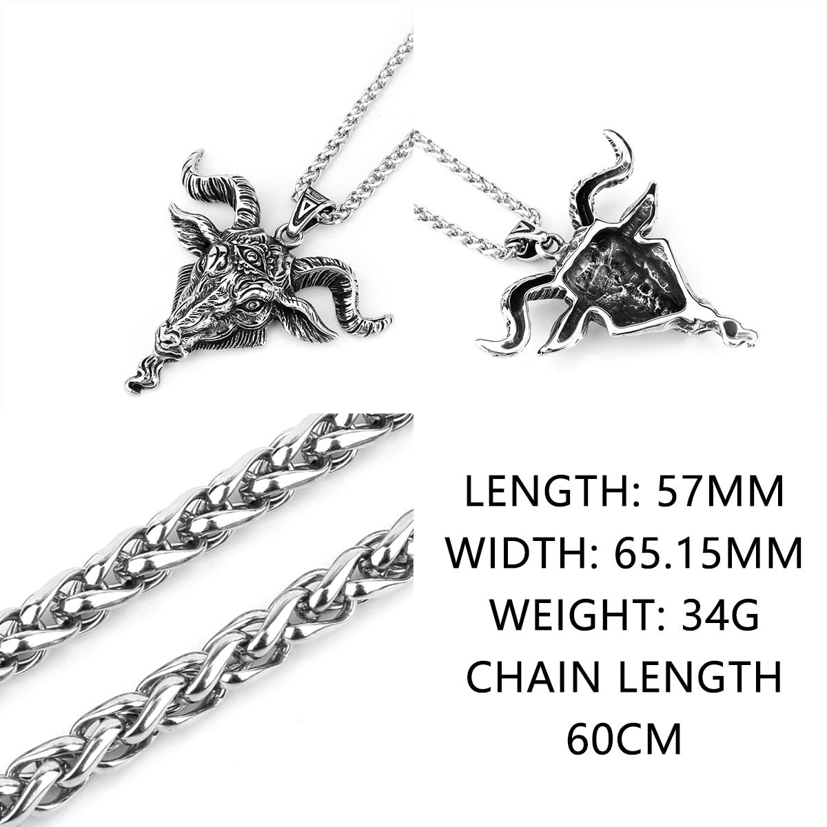 Stainless Steel Viking Necklace Pi-Mart