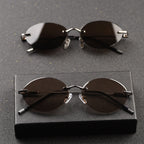 Frameless Oval Style Anti Fatigue Sunglasses Pi-Mart