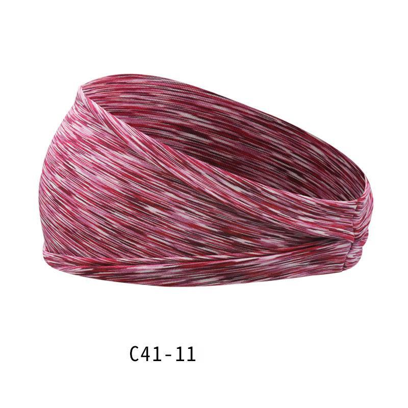 Hairband Sweat-absorbent Solid Color Fashion Yoga Pi-Mart