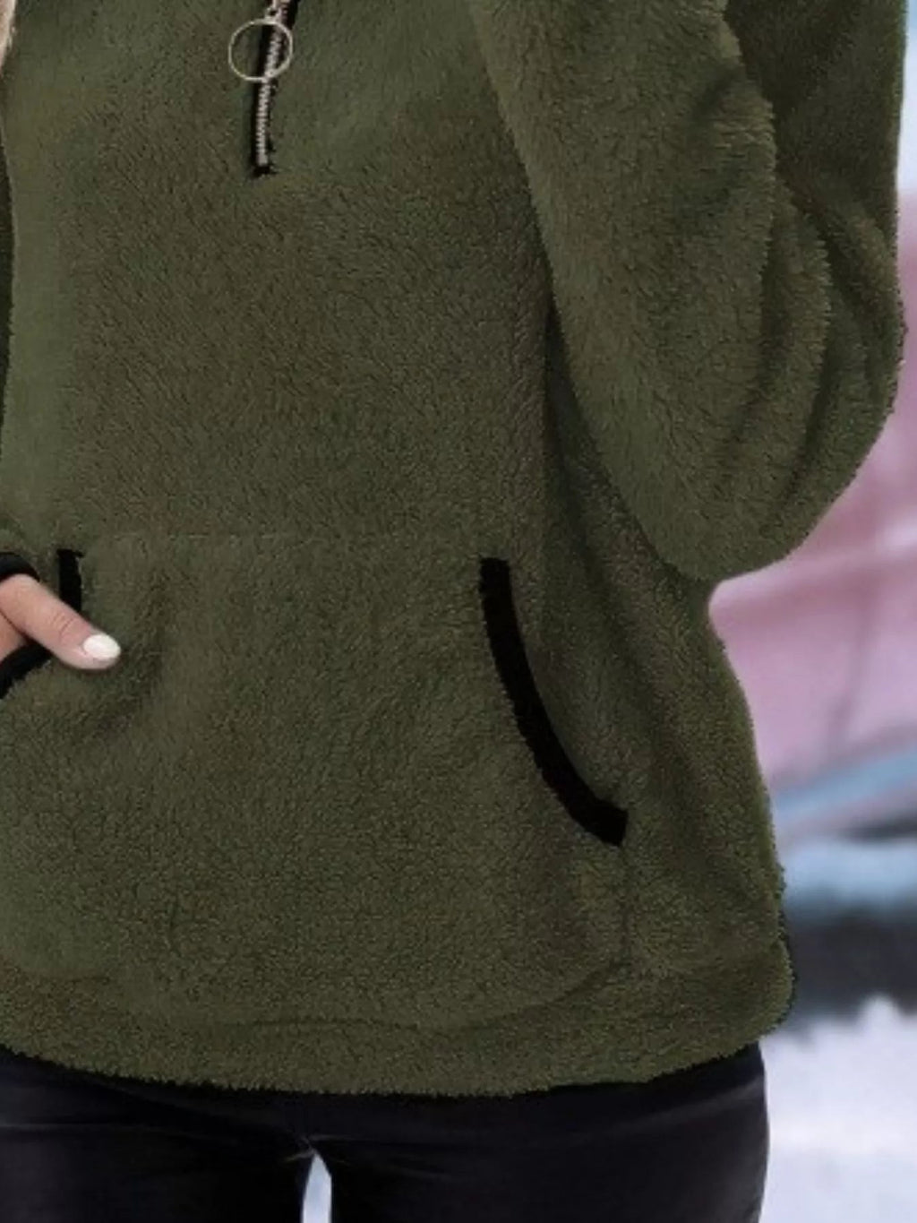 PlushZip Fleece: Cozy Full-Sleeve Plus Sweatshirt THRIXINE
