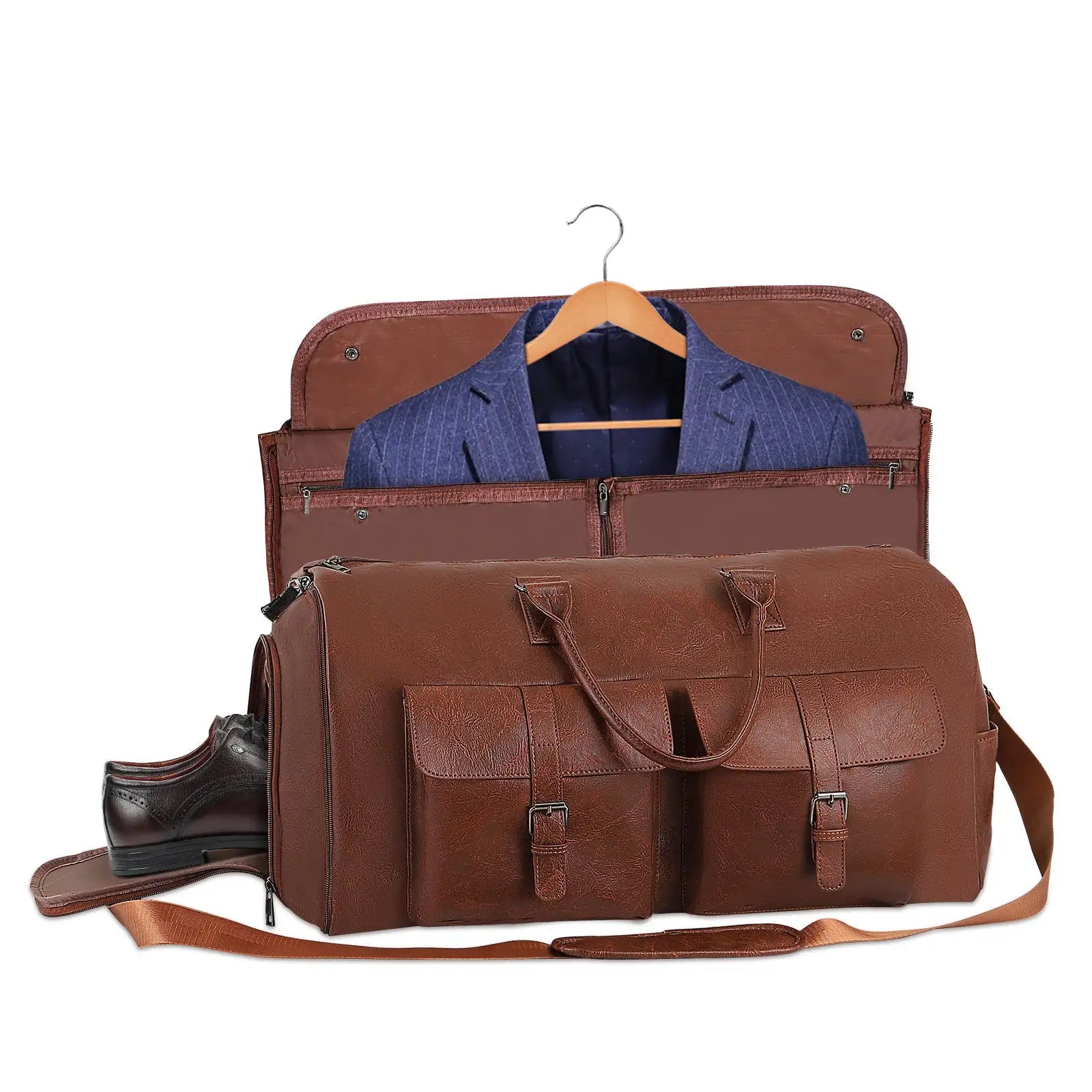 Large Capacity Men's Leather Suit Storage Bag - SJB-DIAMOND ELITES