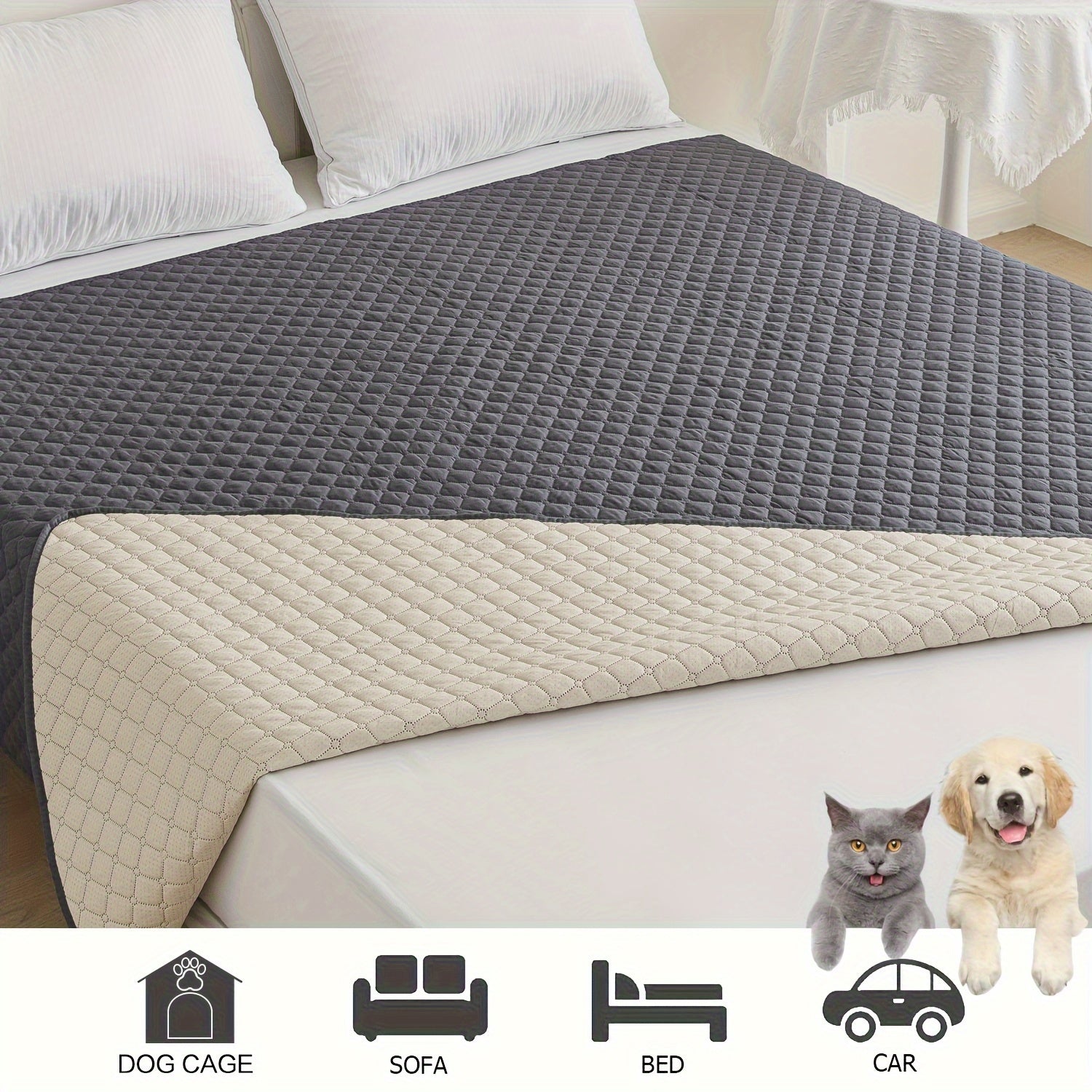 Waterproof non-slip pet mattress, pet blanket, pet furniture mattress, pet sofa waterproof cushion Lootquake LLC