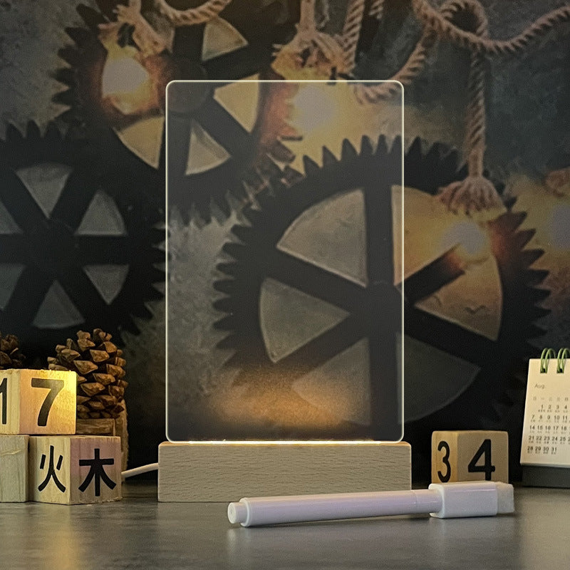 Creative Note Board Creative Led Night Light USB Message Board Holiday Light With Pen Gift For Children Girlfriend Decoration Night Lamp Pi-Mart
