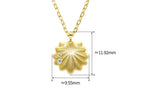 Jewelry Silver Plated 14K Gold Micro-paved Zircon Necklace