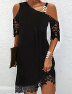 Ladies' Solid Color Off Shoulder Tassel Design Fashionable Dress - SJB-DIAMOND ELITES