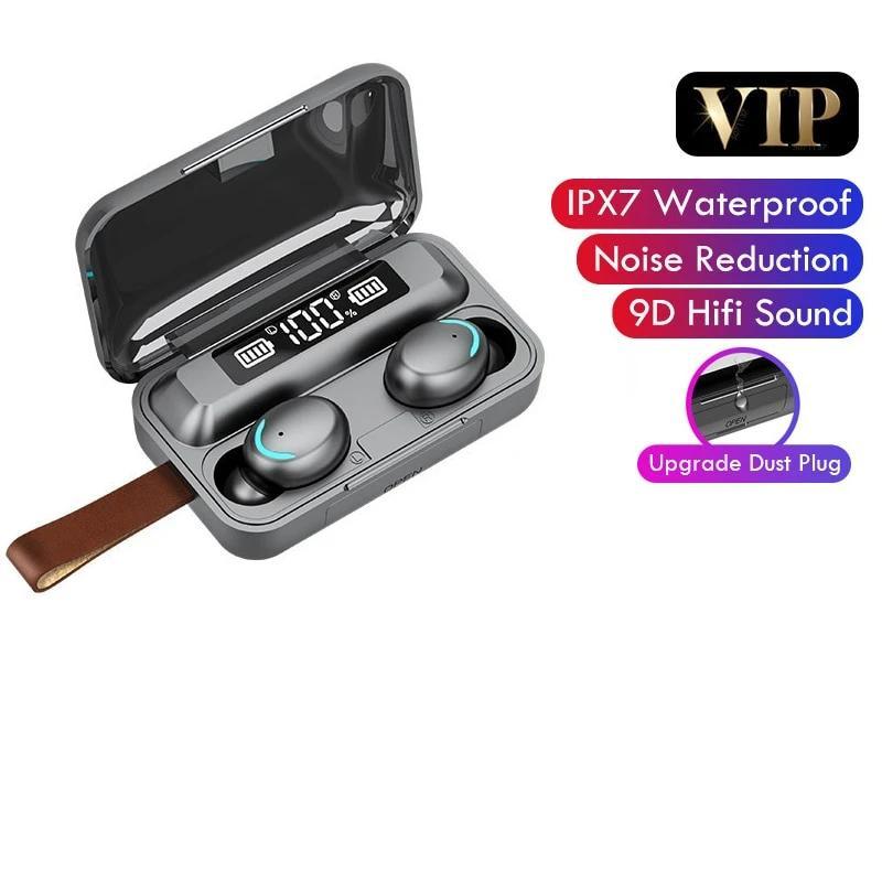 STEVVEX TWS Bluetooth 5.0 Earphones 2200mAh Charging Box Wireless Headphone 9D Stereo Sports Waterproof Earbuds Headsets With Microphone - SJB-DIAMOND ELITES