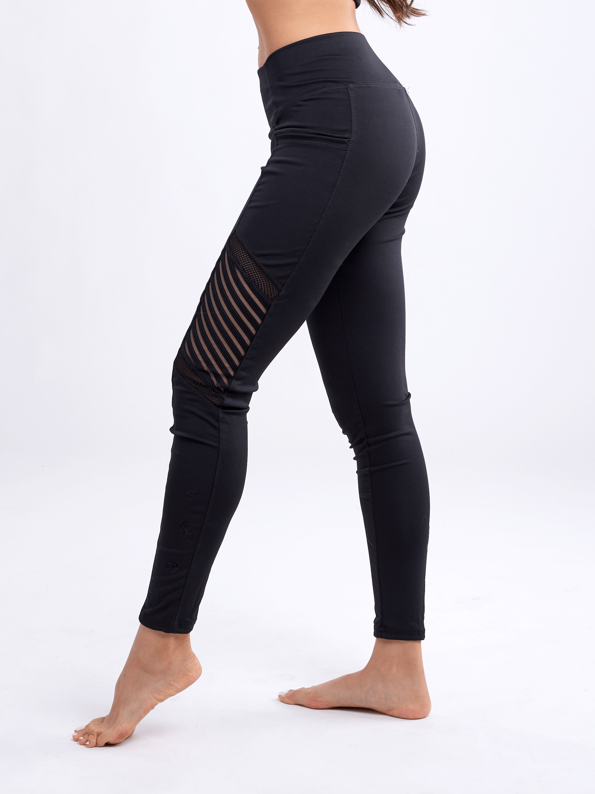 JupiterGear High-Waisted Pilates Leggings with Side Pockets & Mesh Pan - SJB-DIAMOND ELITES