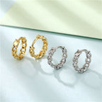 Glossy Chain Ear Clip Women's Simple Twist Earrings