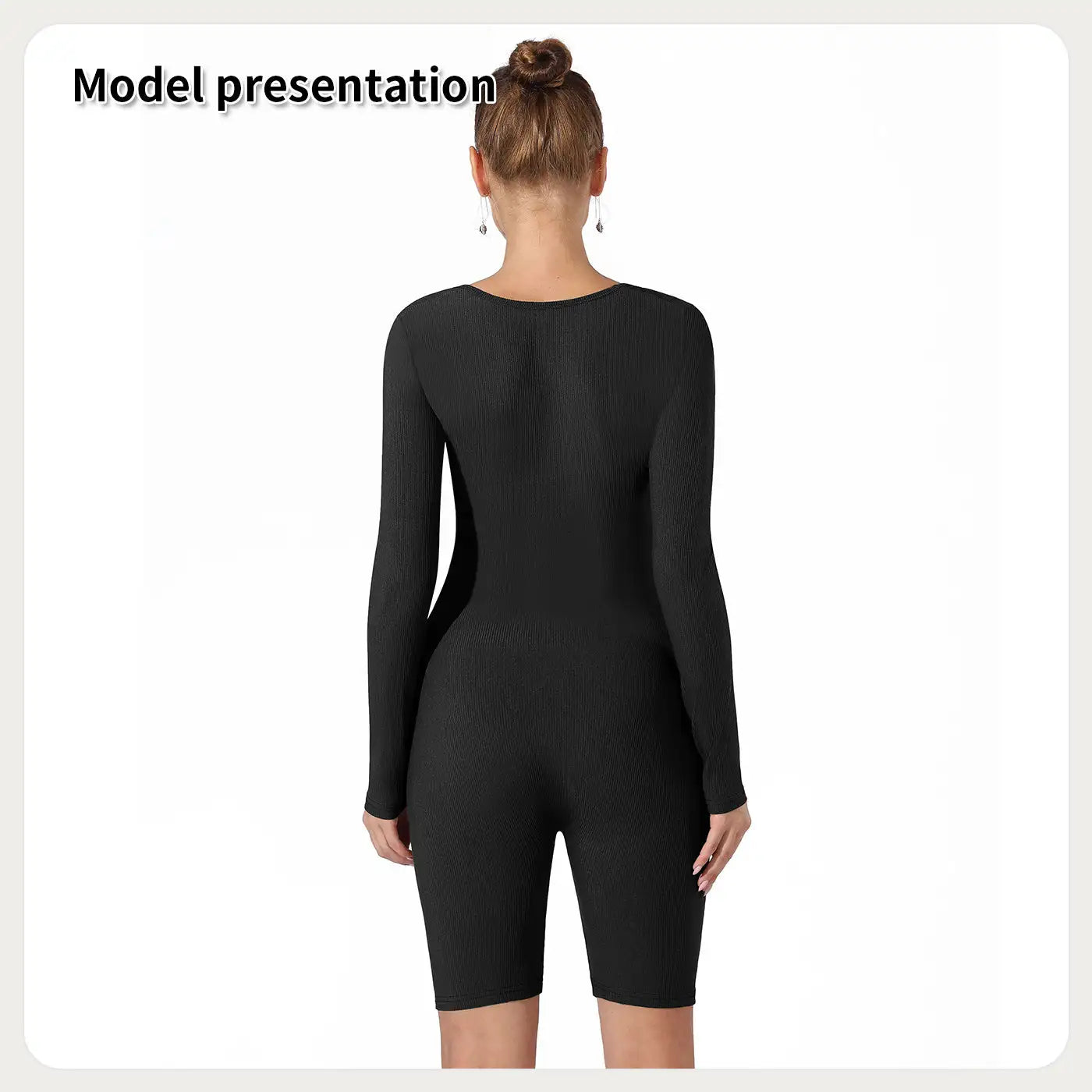 Women's Fashion Simple Solid Color Bodysuit - SJB-DIAMOND ELITES