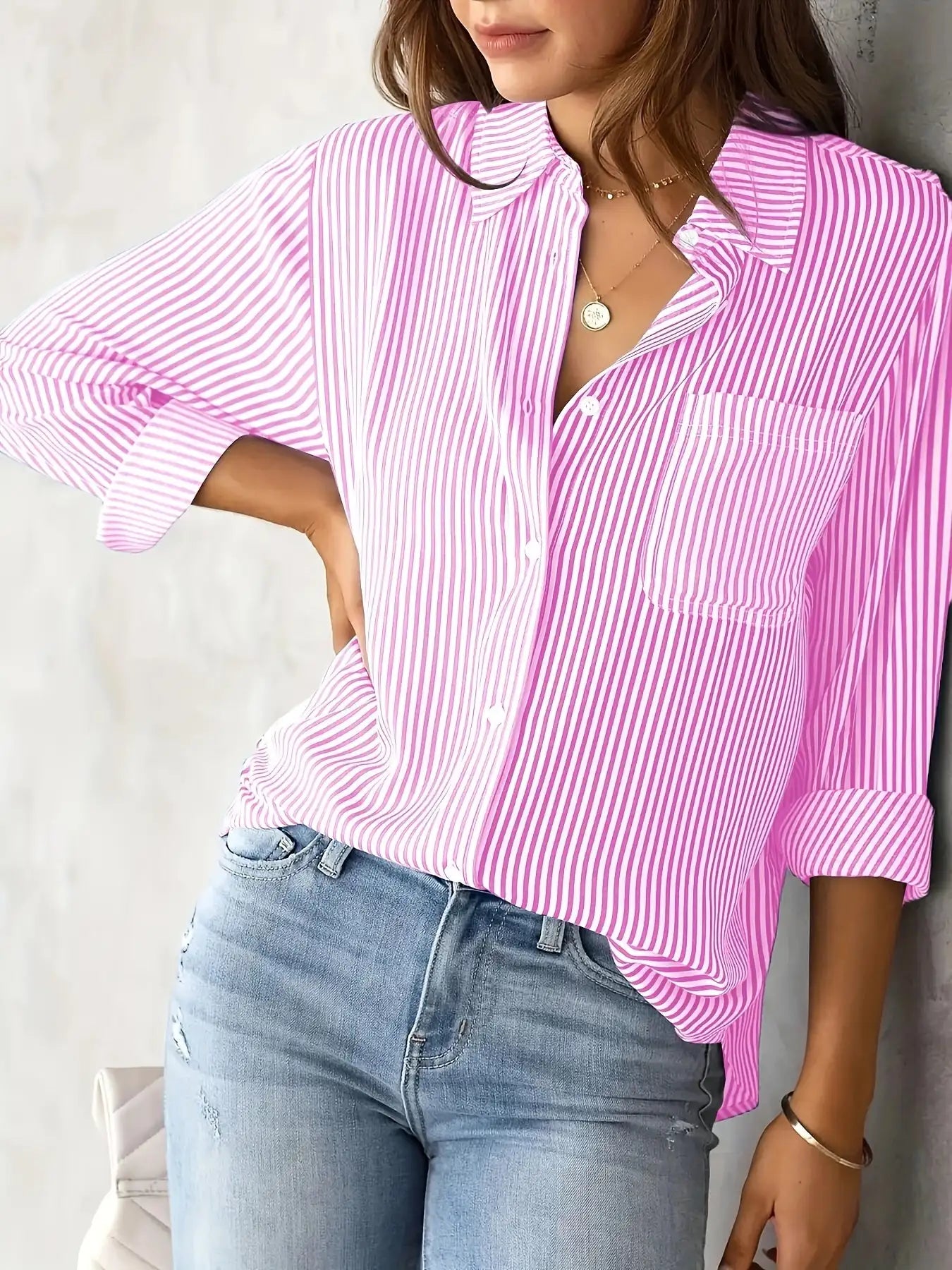 Classic Striped Casual, Business, Versatile Four Seasons Can Wear A Long-sleeved Shirt. - SJB-DIAMOND ELITES