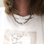 Men's Personality Punk Striped Sterling Silver Necklace Pi-Mart