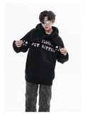 Fleece-lined Hooded Loose Pullover Sweatershirt Pi-Mart