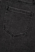 White Raw Hem High Waist Denim Shorts