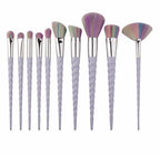 Makeup Brush Transparent Glitter Spiral Pattern