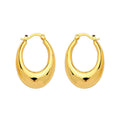 U-shaped Teardrop Earrings With Au750 Coloured Gold Studs