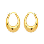 U-shaped Teardrop Earrings With Au750 Coloured Gold Studs
