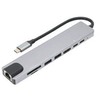 Docking Hub 8 in 1 Type‑C to High‑Definition Multimedia Interface USB PD Expansion Dock for Transfer Data - SJB-DIAMOND ELITES