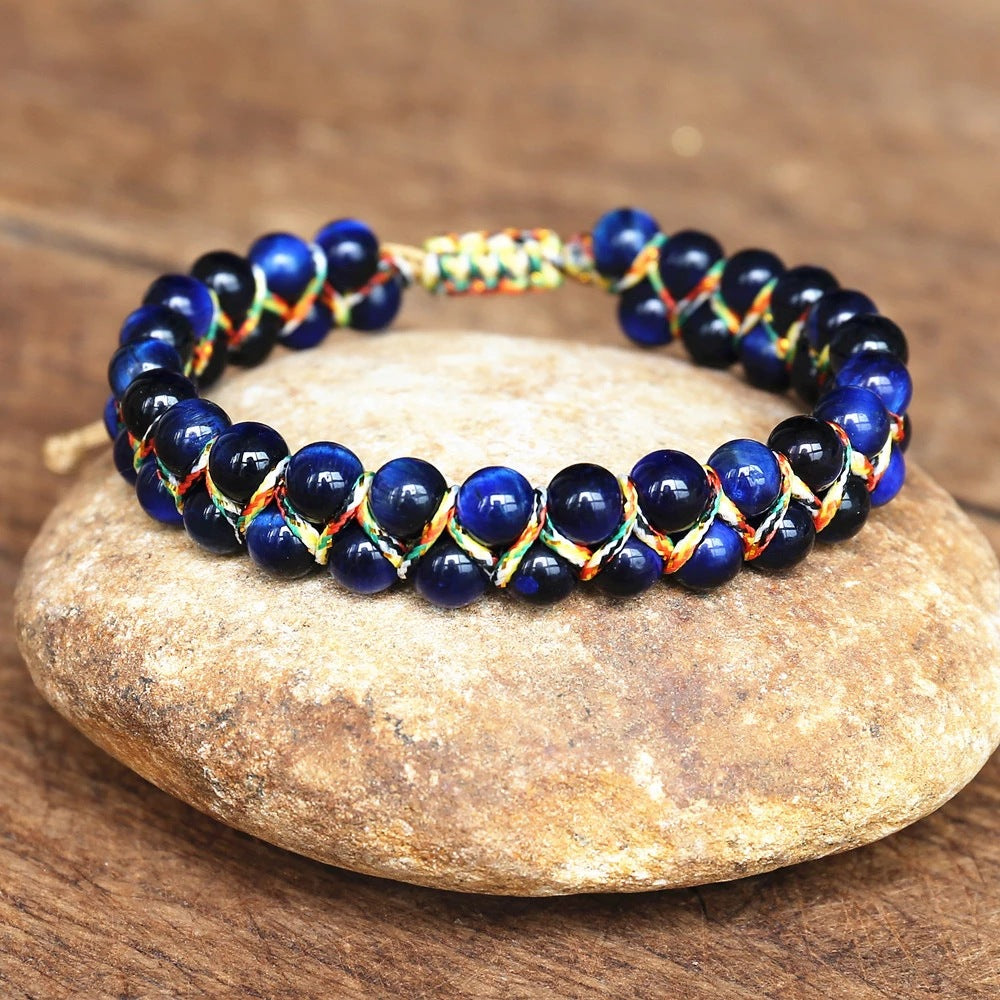 Hand-woven Adjustable Tiger-eye Bracelet Pi-Mart