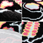 Special-shaped Fashion Black Skull Household Absorbent Non-slip Floor Mat Pi-Mart