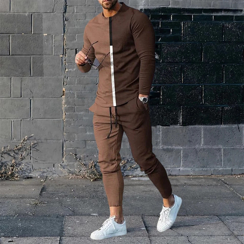 Men's 3D Digital Printing Loose Casual Long Sleeves Trousers Suit Lootquake LLC