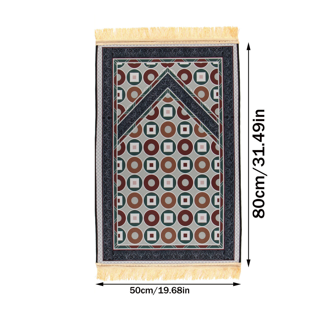 1pc Luxury Muslim Prayer Mat, Non-Slip Printed Islamic Kabah, Soft Worship Cushion, Meditation Rug, Pilgrimage Blanket, Islamic Prayer Carpet, Ideal Islamic Gift Lootquake LLC
