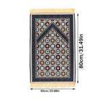 1pc Luxury Muslim Prayer Mat, Non-Slip Printed Islamic Kabah, Soft Worship Cushion, Meditation Rug, Pilgrimage Blanket, Islamic Prayer Carpet, Ideal Islamic Gift Lootquake LLC