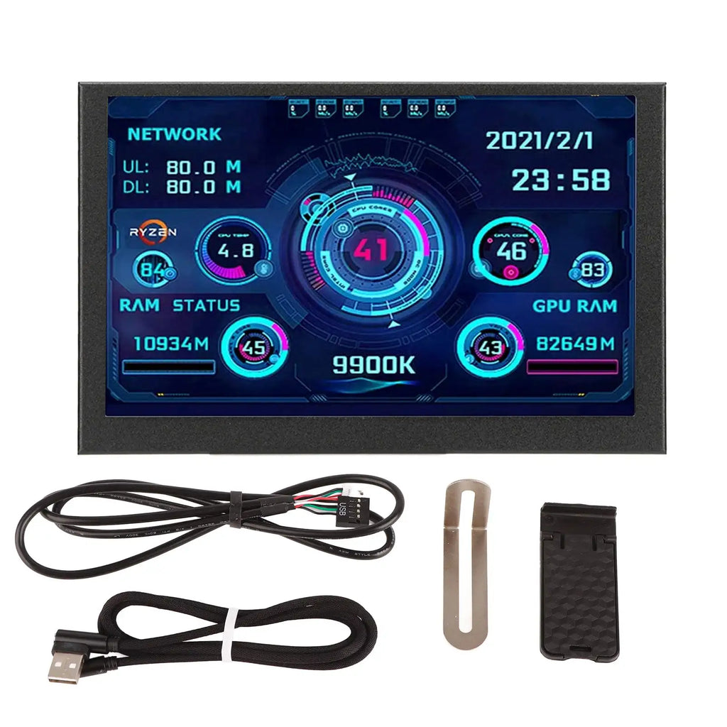 PC CPU Data Monitor 5in IPS USB C TYPE C Temperature Display PC CPU GPU RAM Data Monitor - SJB-DIAMOND ELITES