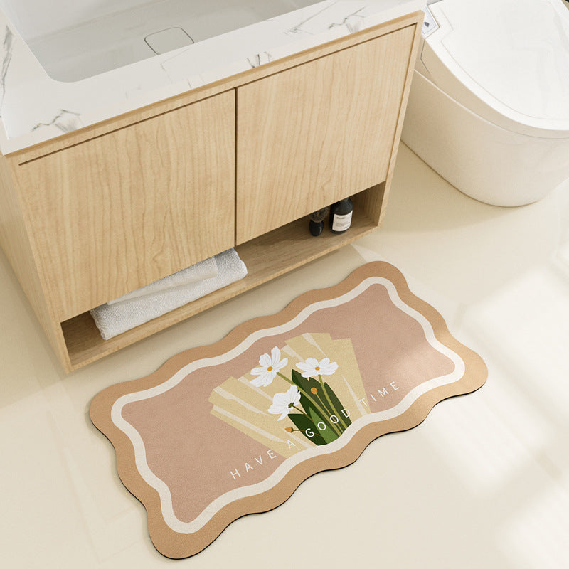 Bathroom Absorbent Non-slip Carpet Floor Mat Pi-Mart