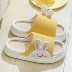 Cute Rabbit Slippers Linen House Shoes For Women Pi-Mart