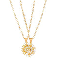 Sun And Moon Couple Projection Necklace Magnetic Pendant Clavicle Chain