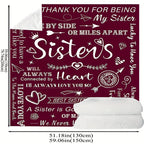 1pc To Sisters Gift Blanket, Lady's Gift, Sister Gift, Birthday Gift, Christmas Soft Cozy Purple Flannel Blanket Lootquake LLC