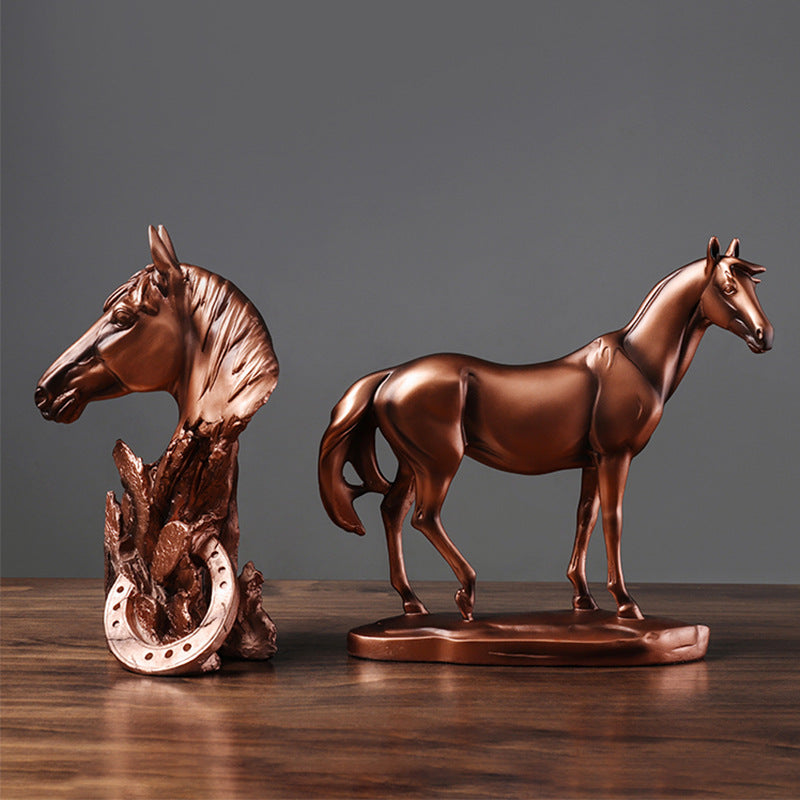 War Horse Bronze Horse Head Power Horse Resin Crafts Lootquake LLC