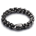 Men's Skull Ghost Head Vintage Stainless Steel Bracelet Pi-Mart