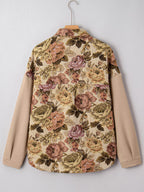 FloraKnit Buttoned Jacket: Cozy Style with Pockets